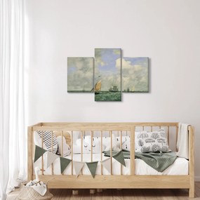 Kép - Eugène Boudin, Ships and Sailing Boats Leaving Le Havre, reprodukciók (90x60 cm)