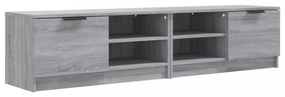 2 db szürke sonoma színű szerelt fa TV-szekrény 80x35x36,5 cm