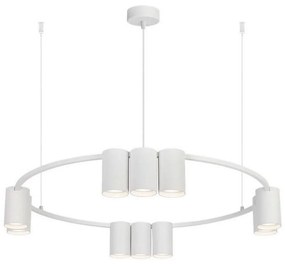 Csillár zsinóron GENESIS 10xGU10/8W/230V fehér