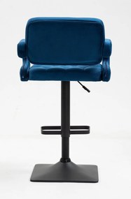 HR8403KW Tengerkék modern velúr szék fekete lábbal