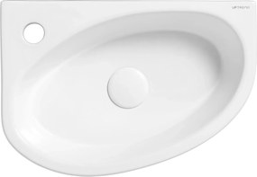 Mosdókagyló kerámia függesztett ovális Uptrend Avo fehér balos TR4519A