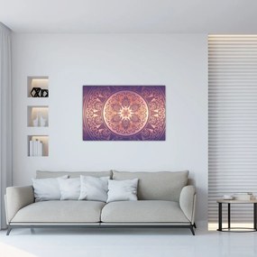 Kép - Mandala lila színátmeneten (90x60 cm)