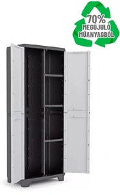 Keter Kétajtós Linear osztott, zárható műanyag szekrény