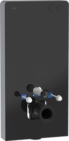 Mexen Tex Air G fali felületi pneumatikus WC-tartó, fekete üveg - 61150A-70