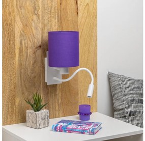 Brilagi - LED Fali lámpa NUBILA 1xE27/25W/230V + LED/3W fehér/lila