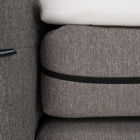 Elektromos állítható ágy, boxspring, szürke, 160x200, MURKO NEW
