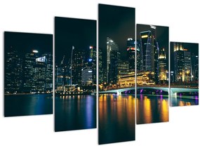 Egy kép az éjszakai Szingapúrról (150x105 cm)