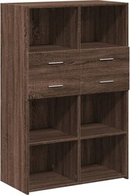 vidaXL barna tölgy színű szerelt fa magasszekrény 80 x 42,5 x 124 cm