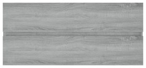 szürke sonoma színű szerelt fa éjjeliszekrény 100x38,5x45 cm
