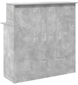 recepciós pult betonszürke 100x50x103,5 cm szerelt fa