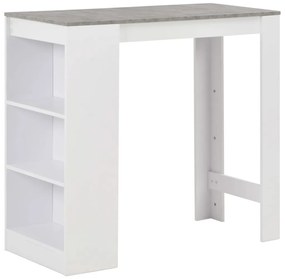 Fehér bárasztal polccal 110 x 50 x 103 cm