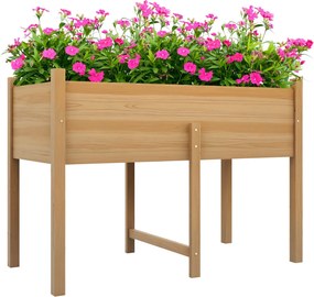 Outsunny Felemelkedett Városi Kert Fa Ültető Asztal 115x55x80 cm Ültető edény Nem Szőtt Szövet a Növények Virágok Zöldségek Terjesztésére | Aosom