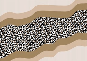 Fotótapéta Leopárd absztrakt modern boho art csíkok hullámok 250x175 +ragasztó