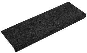 öntapadós lépcsőszőnyegek 30 db 65 x 21 x 4 cm fekete téglalap alakú széllel