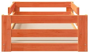 viaszbarna tömör fenyőfa ágy matrac nélkül 70 x 140 cm