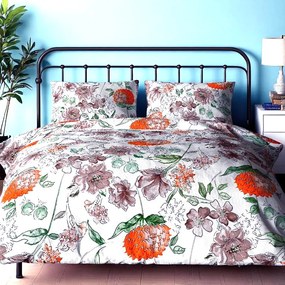 Pamut ágynemű Homa TORRY ART ORANGE 3 részes 140x200 cm