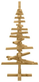 Fából készült Karácsonyfa állvánnyal Barna 90 cm Tömör fenyőfa