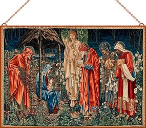 Edward Burne-Jones - The Adoration üvegkép, falikép