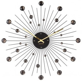 Sunburst falióra fekete kristályokkal - Karlsson
