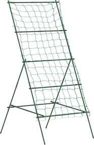 Outsunny Acél Rózsás Rács Rozsdaálló A-keretes Növénytartó 101x133x227 cm Kerti Rács Zöldségekhez, Virágokhoz és Futónövényekhez | Aosom