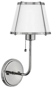 Hinkley HK-CLARKE1-PN-WH - Fali lámpa CLARKE 1xE27/40W/230V króm/fehér