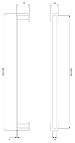 OMNIRES NL80214CR - Fali törölközőtartó NELSON 42 cm fényezett króm