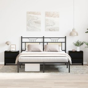 Éjjeli asztal 2 db Fekete tölgy 45x34x44,5 cm Műanyag