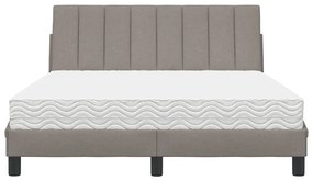 ágy matraccal Taupe 140x200 cm szövet