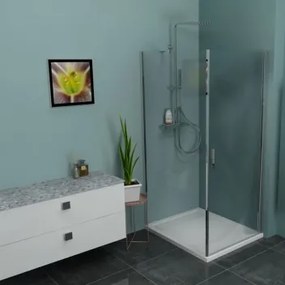 Polysan Zoom Line szögletes zuhanykabin 100x80