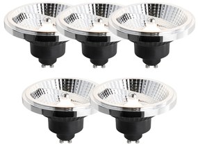 5 darabos GU10 szabályozható LED izzó 111 mm 10,5W 770 lm 3000K