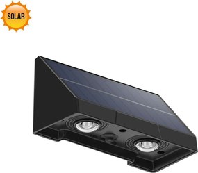 PREZENT 65281 MUSE Modern Kültéri Fali Lámpa Fekete, Átlátszó LED IP44