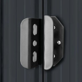 antracitszürke acél kerti fészer