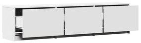 fehér szerelt fa TV-szekrény LED-ekkel 165 x 34 x 40 cm