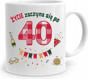 Születésnapra 40 40-es 40-es Bögre Tökéletes Ajándék fényképes nyomtatással