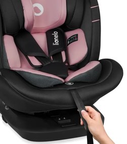 Lionelo - Forgatható autósülés alappal BASTIAAN i-Size 40-150 cm Rózsaszín