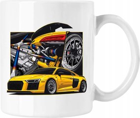 Bögre R8 V10 Autó Rajongóknak Fehér 330ml