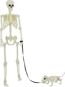 vidaXL Halloween Dekoráció Skeleton 2 pcs Fehér Polipropilén