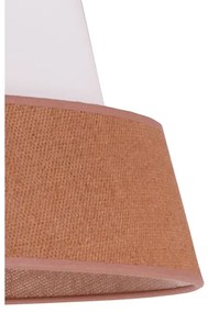 Duolla - Csillár zsinóron GALAXY 1xE27/15W/230V átm. 50 cm barna/fehér