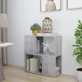 betonszürke szerelt fa könyvszekrény 60 x 24 x 63 cm
