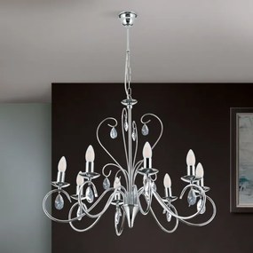 Orion LU 1658/8 - Kristály csillár láncon ALESSIA 8xE14/40W/230V fényezett króm