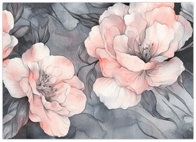 Kép - Virágok vázlata (70x50 cm)