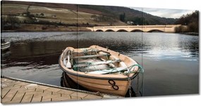 Vászonkép 60x30 Horgászcsónak