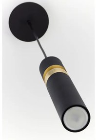 Jupiter 2003 - Csillár zsinóron ALAS 1xGU10/10W/230V fekete/arany