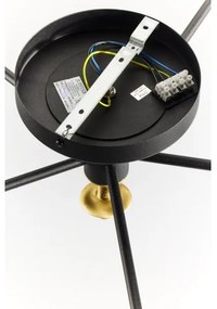 Jupiter 2033 - Felületre szerelhető csillár FIGARO 6xG9/10W/230V fekete/arany/bézs