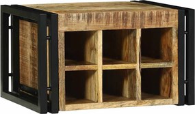 vidaXL Borágas 2 pcs Barna és fekete 46 x 35 x 27,5 cm Tömör Mangófát