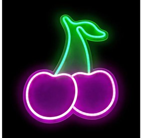 2Kids Toys - LED Neon fali dekoráció LED/5W/USB cseresznye