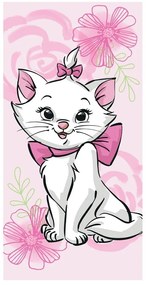 Rózsaszín pamut gyerek fürdőlepedő 70x140 cm Marie Cat – Jerry Fabrics