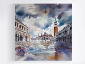 Canvas Vászonkép Kilátás Velence Város Szent Márk Tér Bazilika 40x40