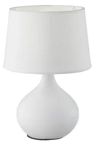 Martin fehér kerámia-szövet asztali lámpa, magasság 29 cm - Trio