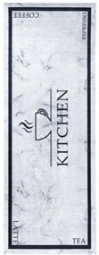 Konyhai szőnyeg KITCHEN COFFEE - szürke Szélesség: 80 cm | Hosszúság: 200 cm